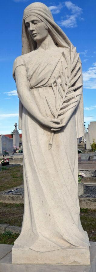 Statue de la "pleureuse" (Modèle Lucie Vincent) Cimetière de Chazelles-sur-Lyon