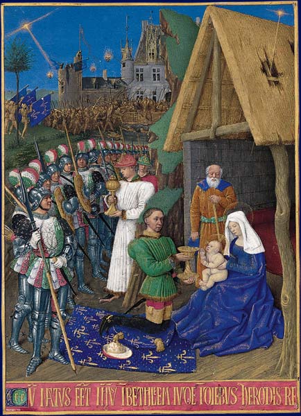 Image  - Adoration des Mages figurant Charles VII agenouillé devant la Sainte Famille